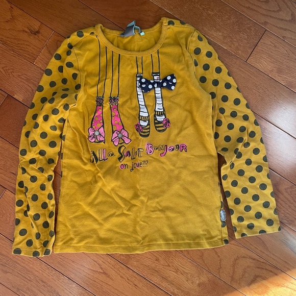 Yellow long sleeves tee for girls - Picture 1 of 3
